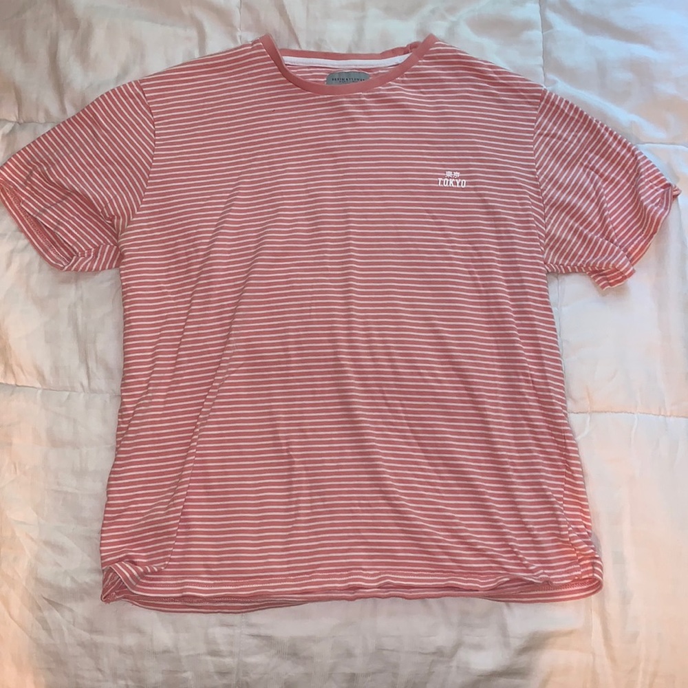 Denim & Flower Salmon (light pink) Striped T-Shirt